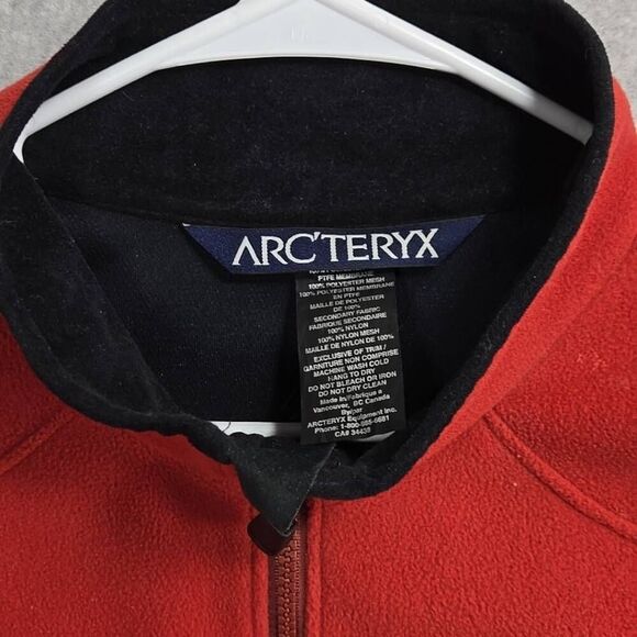 VTG Arc’teryx Sigma AR Windstopper Jacket Red XL Fleece Full Zip - Picture 8 of 15